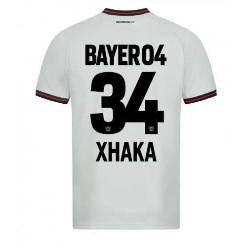 Pánský Fotbalový dres Bayer Leverkusen Granit Xhaka #34 2023-24 Venkovní Krátký Rukáv